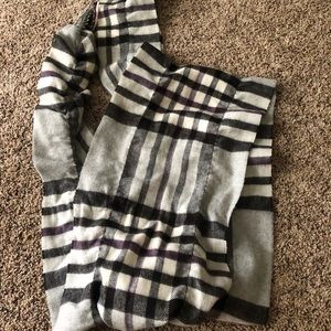 Purple and Gray Plaid Scarf